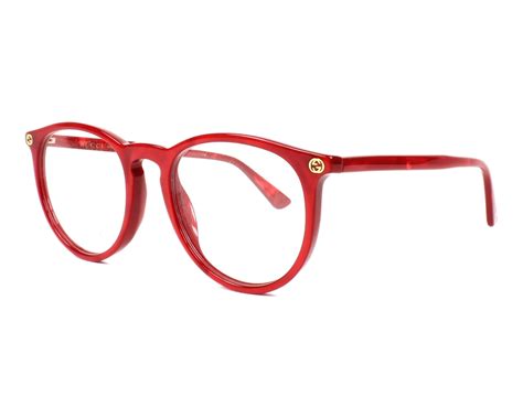 gucci glasses blue and red|Gucci red frame eyeglasses.